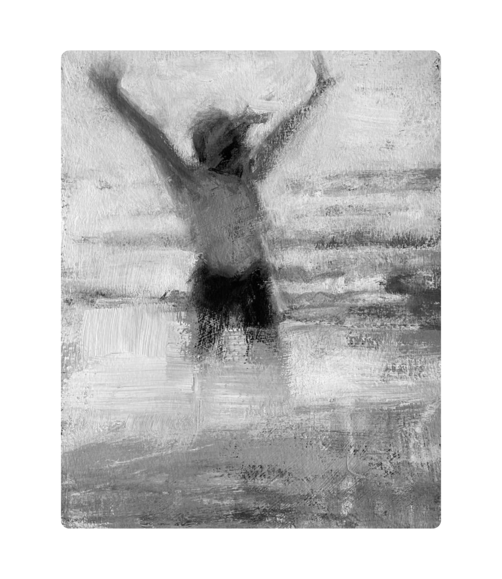 Sin el cariño de las personas que amamos, la vida pierde brillo
y nos marchitamos.
.
.
.
.

óleo sobre papel
38x28cm
colección Blanco y Negro