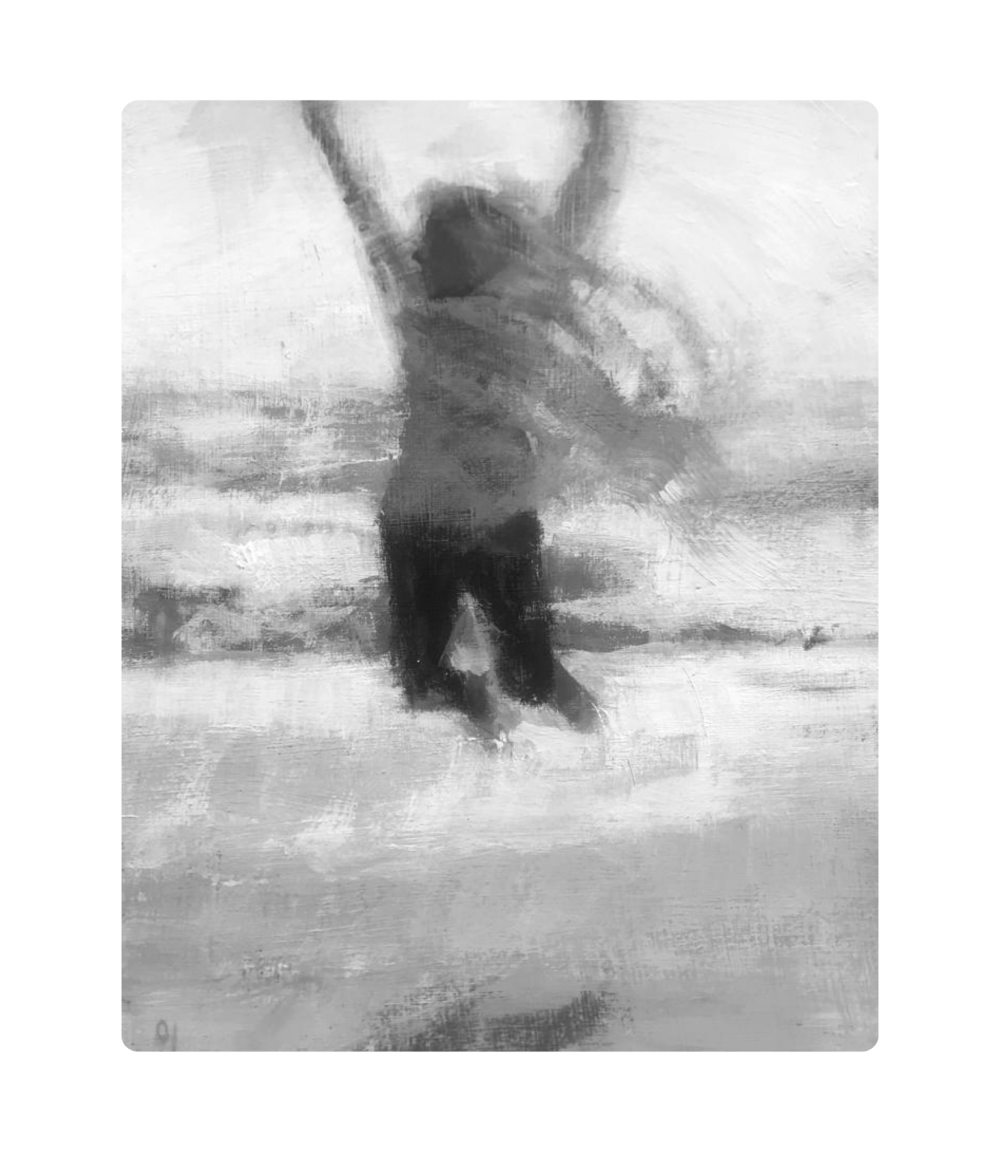 La alegría se multiplica al reencontrarnos y estamos hechos para ella aunque a veces la tristeza nos visite.
.
.
.
.

óleo sobre papel
38x28cm
colección Blanco y Negro