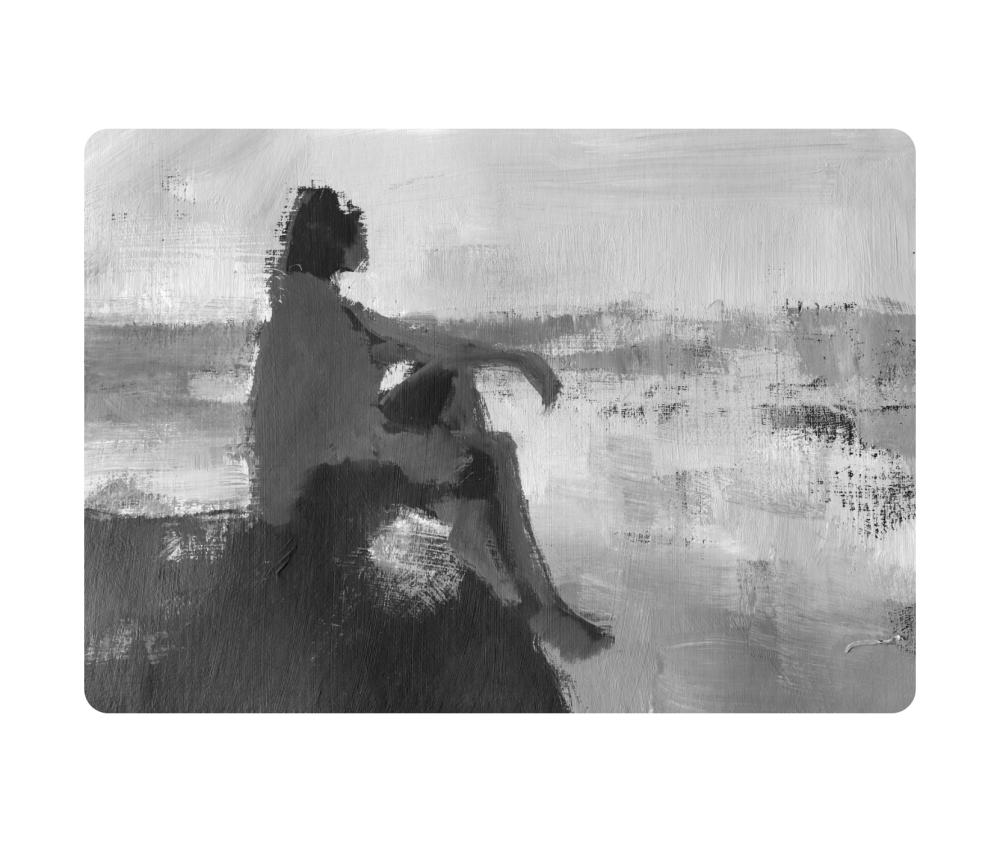 óleo sobre papel
28x38cm
(colección Blanco y Negro)
.
.
.

No sabemos cuándo ni cómo nos va a sorprender la vida. 
Es importante seguir caminando y estar atentos, darnos permiso de lanzarnos a la aventura, a navegar.