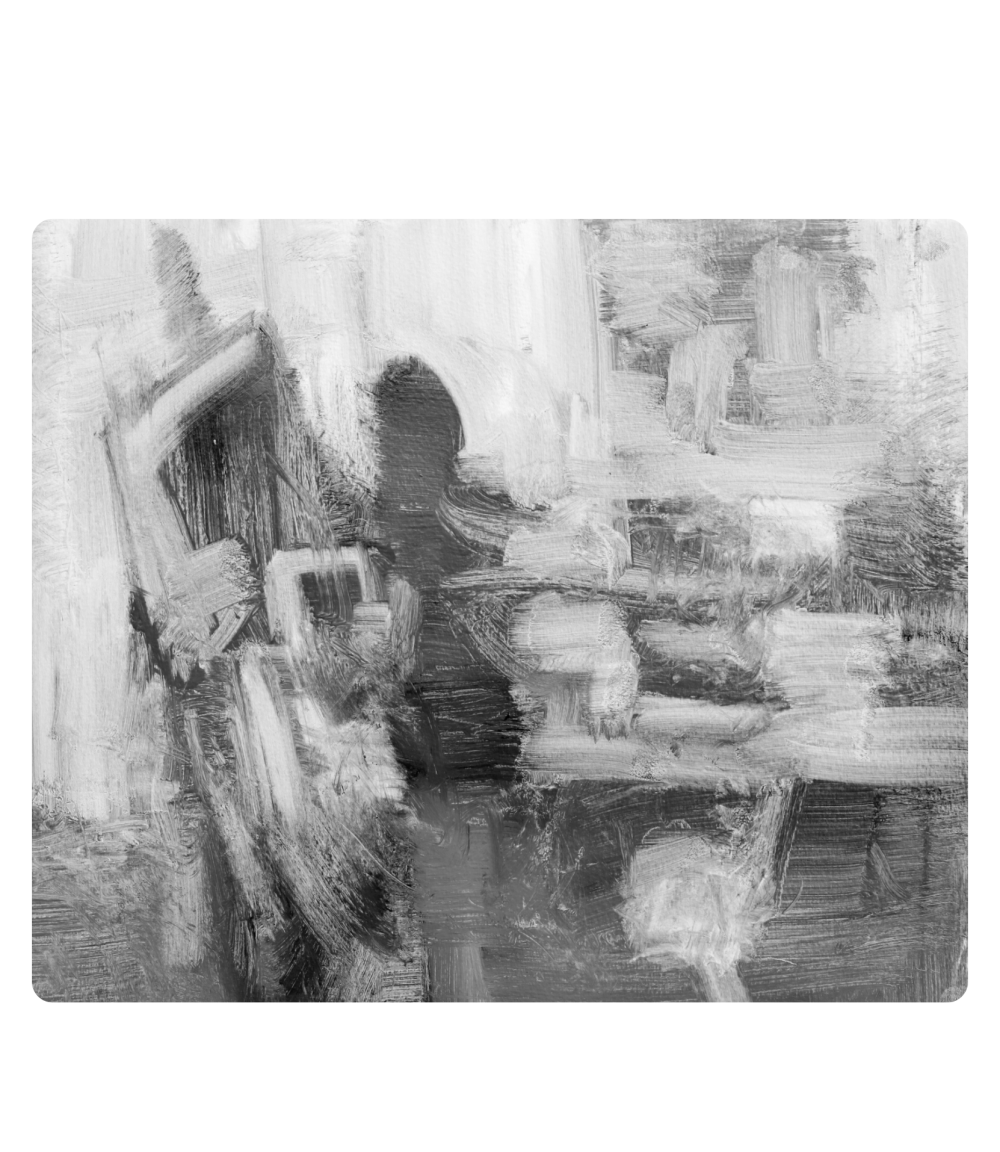 Volver a lo esencial, y reconectar con la realidad, leerla para poder interpretarla en pinceladas.
.
.
.
.
óleo sobre papel
32x38.5cm
colección Blanco y Negro