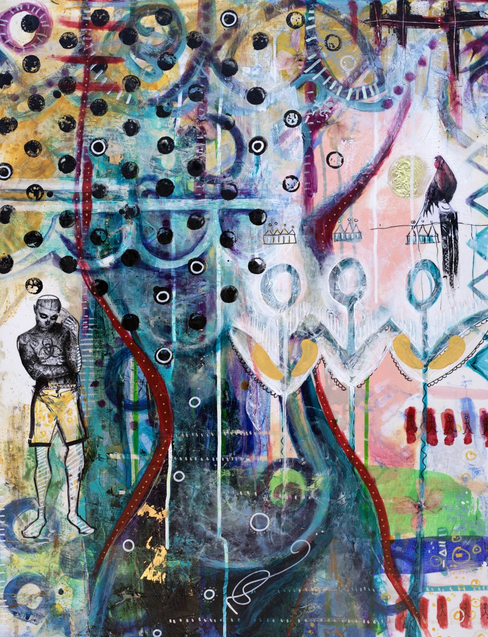 Life is too short to wake up with regrets, So LOVE the people who treat you right.
Forget about those who don’t believe everything happens for a reason. If you
get a chance, take it. If it changes your life, let it. Nobody said life would be easy.
They just promised it would most likely be WORTH it!
30 x 40 - Mixed Media:
Acrylic, gels, ink, photograph, molding paste, gold leaf, orchid
2021