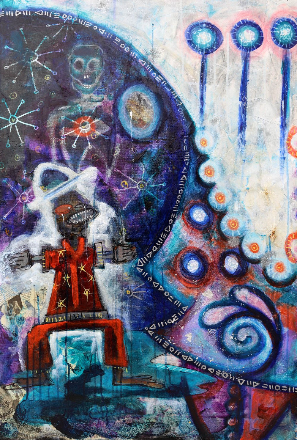 Life is never easy...
but the art of life is to know how to enjoy a little and endure very much
24 x 36 - Mixed Media:
Acrylic, gels, ink, orchid, silver
2022
2023: featured in 9/23 Art Magazine