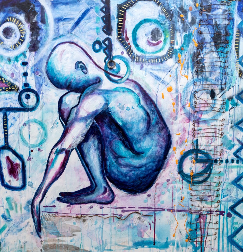 The key to life is BALANCE, especially if you are on the ledge
48 x 48 - Mixed Media:
Acrylic, gels, ink, molding paste, wire, metal
2021
2021- in WIRED, August 2021 Issue