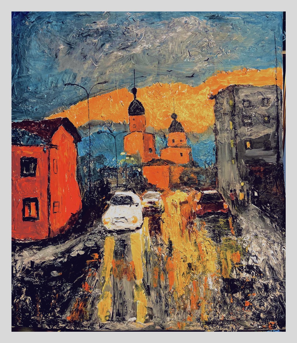 At the threshold where certainty dissolves into silence, Light at the Edge of Oblivion emerges as a meditation on fragility, endurance, and the quiet defiance of existence. The painting captures that suspended moment when everything familiar begins to fade when form, memory, and identity hover between disappearance and becoming. Yet within this descent, a subtle radiance persists. It is not a loud illumination, but a hesitant, persistent glow suggesting that even at the furthest reach of collapse, something refuses to fully surrender. The work speaks to the tension between erosion and revelation. Edges blur, structures weaken, and space itself feels unstable, as though reality is exhaling its final breath. Still, the presence of light resists oblivion not as salvation, but as witness. It does not erase the darkness; it exists alongside it, defining its contours. Light at the Edge of Oblivion is a reflection on our human experience itself