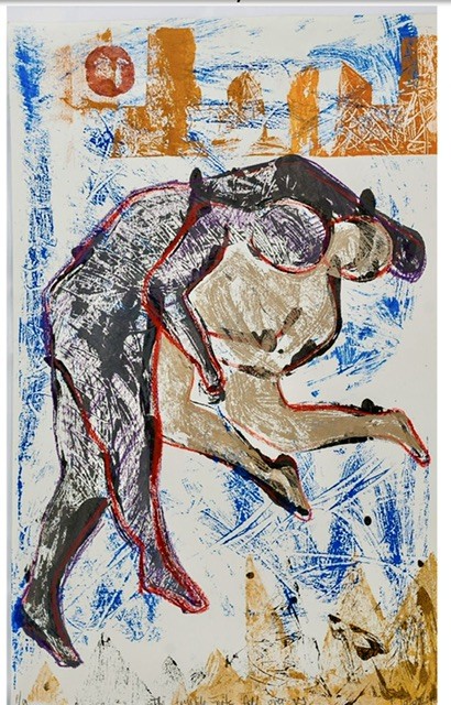 Stencil and tempera