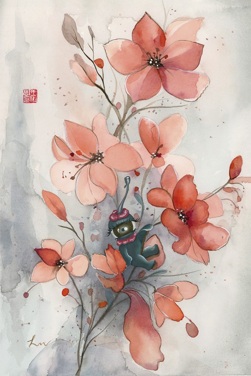 "Making Sense," 2026, watercolor & gouache on paper, 18” x 13”, FRAMED, free domestic shipping