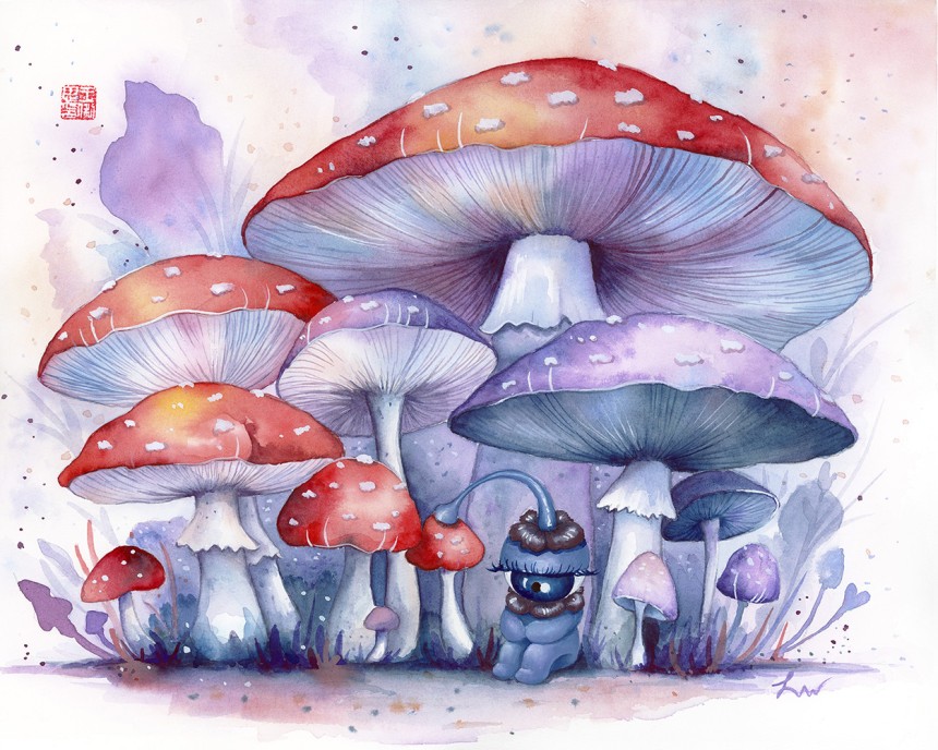 ”Better Days Ahead,” 2026, watercolor & gouache on paper, 13” x 18”, FREE domestic shipping