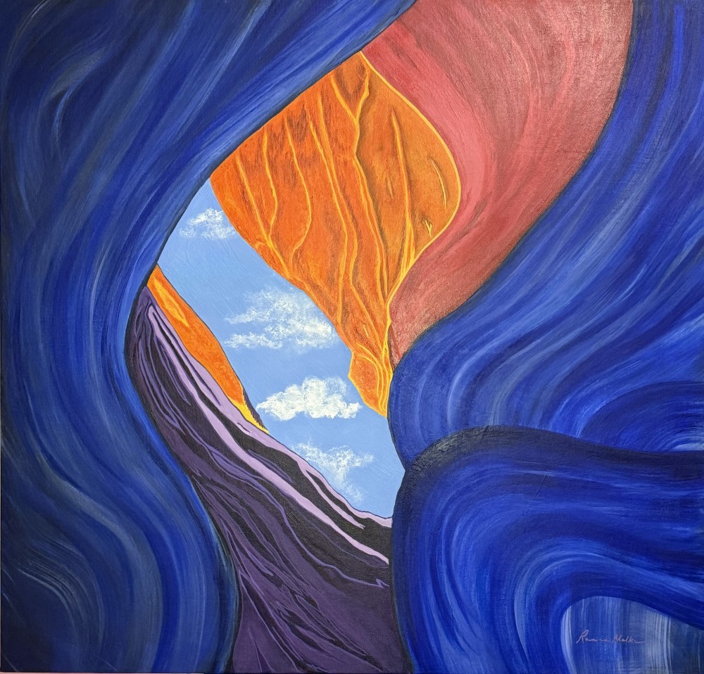 Wonder captures the thrill of looking beyond the surface, where vibrant colors part to unveil space, sky, and possibility.