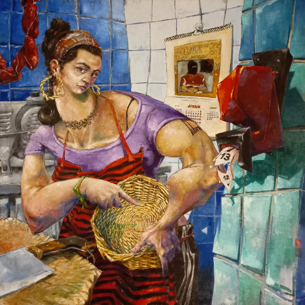 2022, oil on canvas, 130 x 130 cm