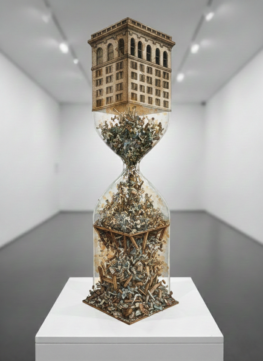 Technique:
Ink on paper,
AI-assisted digital modeling and three-dimensional visualization