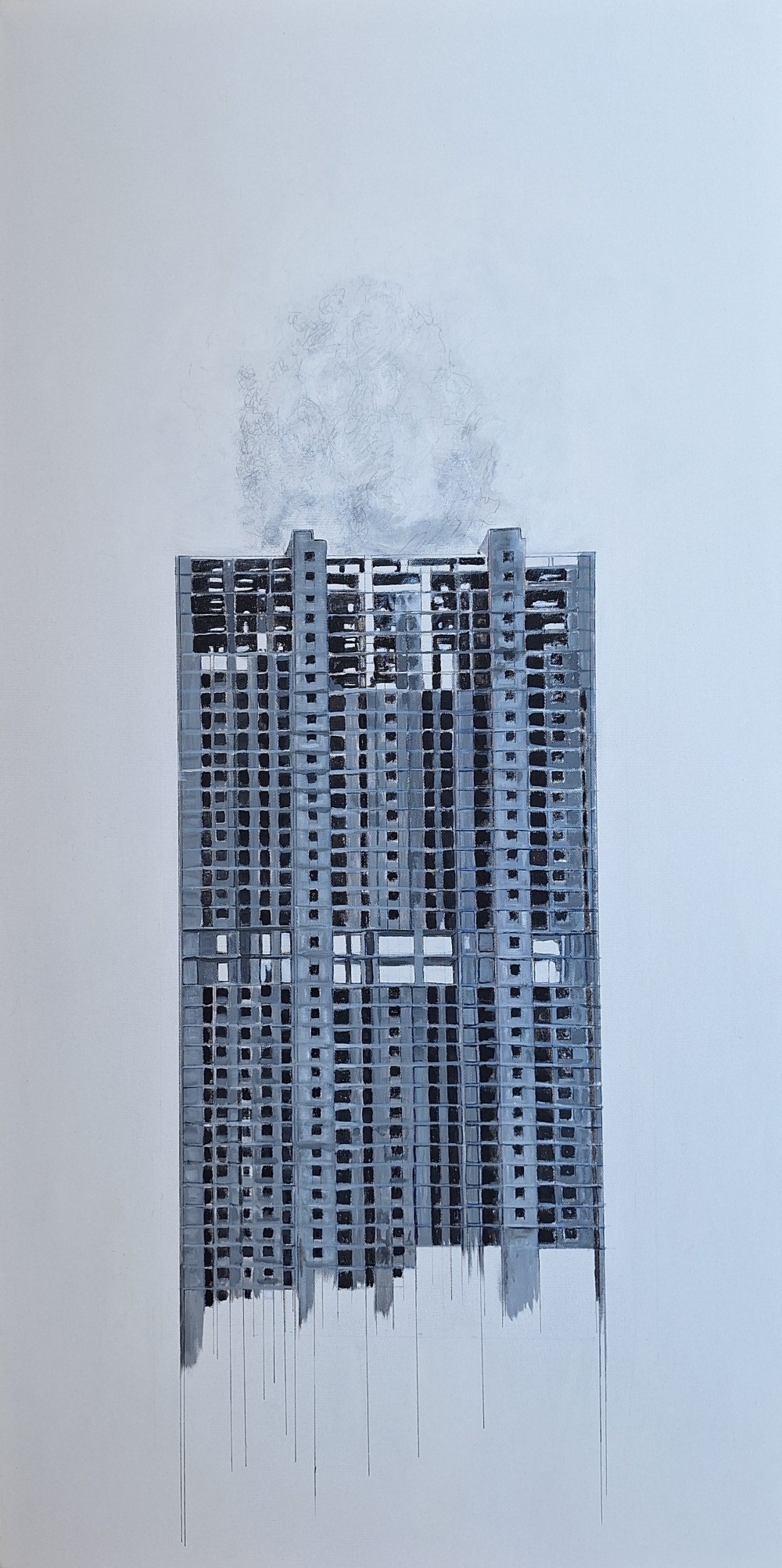 Acrylic on Canvas, Wire, 100x50 cm, 2023