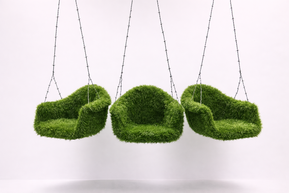 “Would You Play with Me?” is an experimental installation that transforms an ordinary seating object into a tense field between the invitation of play and the presence of danger. The grass-covered surface draws the viewer closer, while the barbed wire interrupts this approach and forces a moment of bodily hesitation—whether to touch, sit, or withdraw. Through this contrast, the work questions how play, freedom, and bodily interaction are controlled and restricted within contemporary public and semi-public spaces.