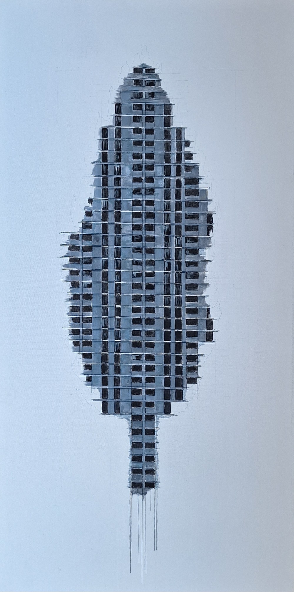 Acrylic on Canvas, Wire, 100x50 cm, 2023