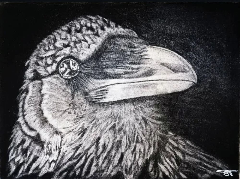 Charcoal on canvas
24" X 18"
2025