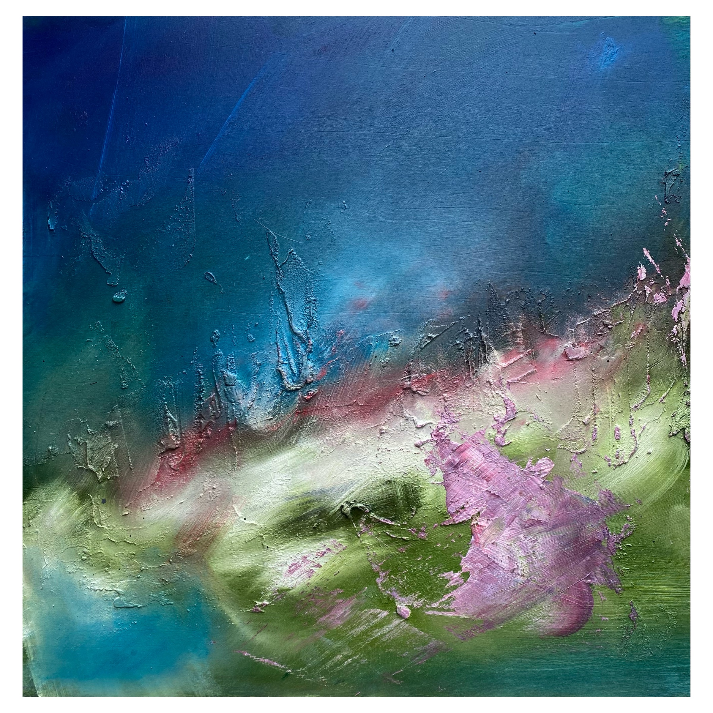 Simon Hartles is a Cornwall based artist whose abstract paintings are rooted in the rugged landscapes of West Penwith.
His process often incorporates natural materials, clays, oxides and fire ash which create a deep connection between his work and the land it reflects.
His layered, sculptural surfaces and bold use of colour evoke both the personal and collective experience of place, offering a visceral encounter with the spirit of the landscape.