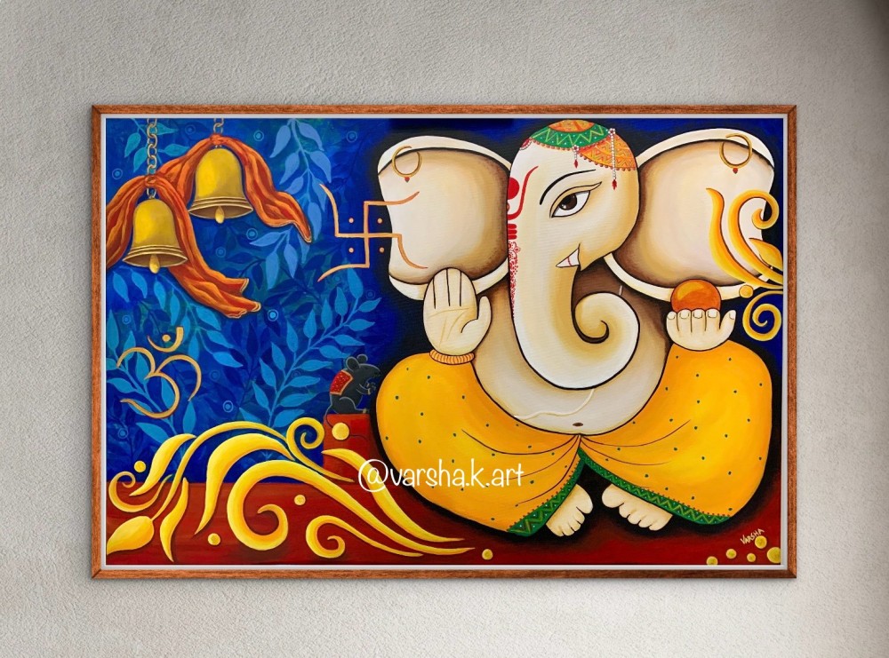 Acrylics on 90cm x 60cm canvas