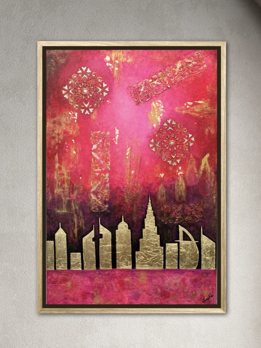 Mixed media on 60cm x 90cm canvas