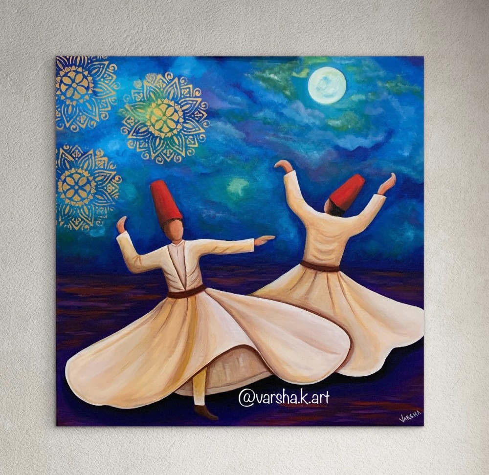 Acrylics on 60cm x 60cm canvas