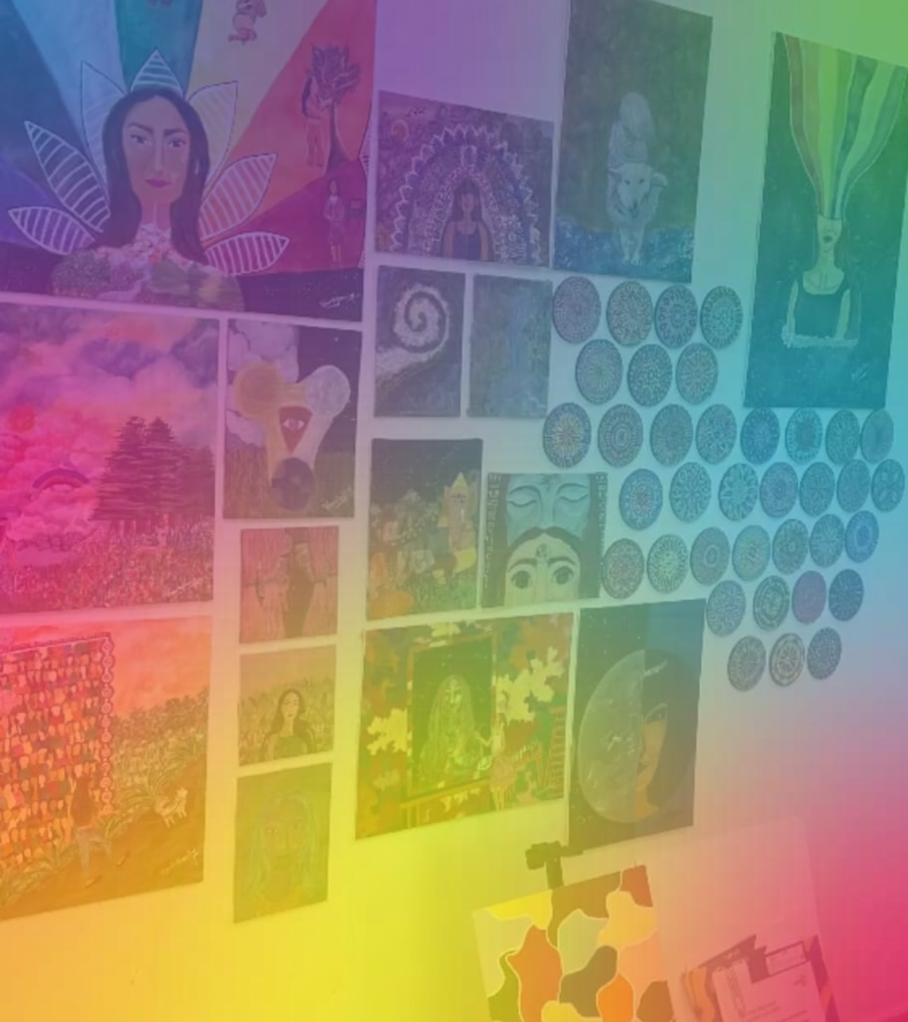 Hi, I’m Vernita Pandey.
I live many lives, that of an author, a founder, a business strategist, a farmer, a naturalist, and more. 
My paintings mirror my becoming; a journey through the many phases of human understanding, self-introspection, and the quiet marvels of nature, the universe, and the rainbow that often finds its way into my art.
I’m a self-taught artist who has been painting since childhood, yes, not in the traditional way, but as a means to express my heart, mind, and soul. 
Every brushstroke is a dialogue between what I feel and what I seek to understand, portraying my imagination across different mediums.
I’m from India, but my life took a transformative turn while I was in Canada. I chose to return, maybe, to give more time to my art, to stillness, to the self, and life itself.
I hope you enjoy my art as much as I felt at peace while creating it.