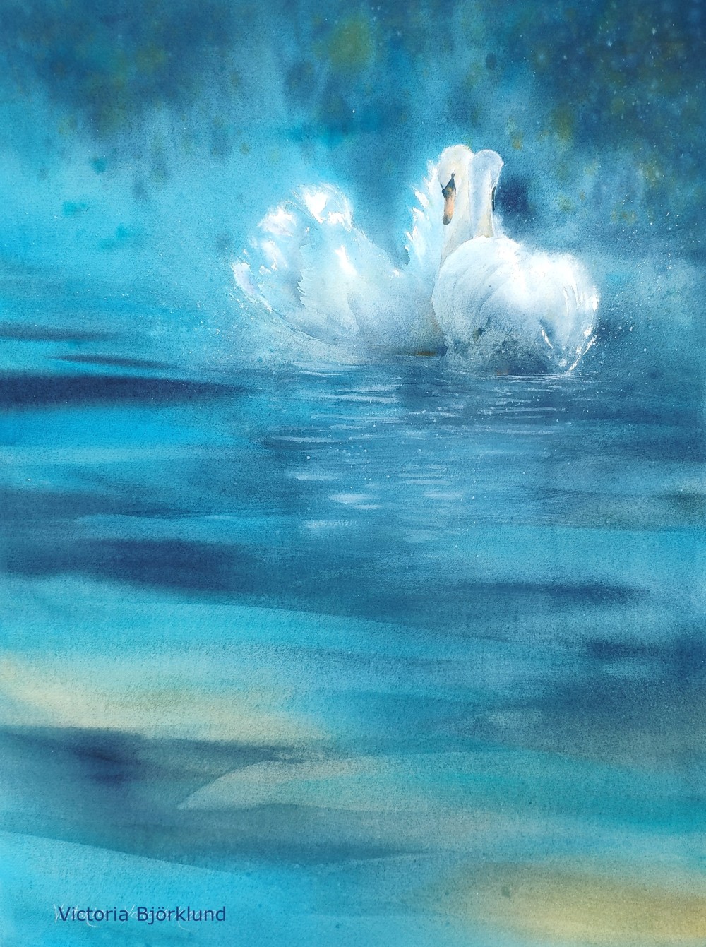 "Harmony", watercolour 56x76 cm, 2020. 
SAy:n (The Finnish Watercolour Society) Exhibition 2021 "Kaupungissa",   18.5.-6.6.2021 Helsinki, Finland.