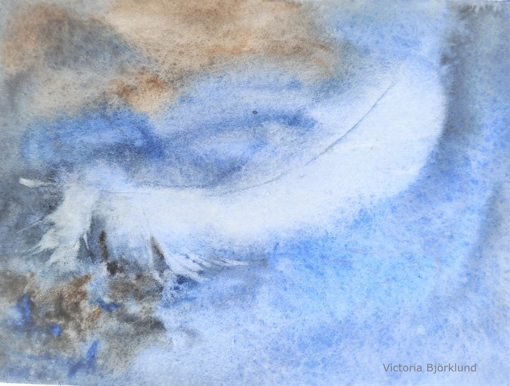 "The touch", watercolour 10x15 cm, 2020