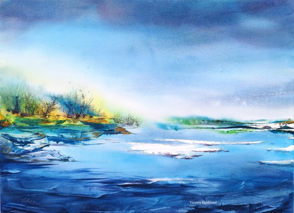 "Spring time", watercolour 56x76 cm, 2025.