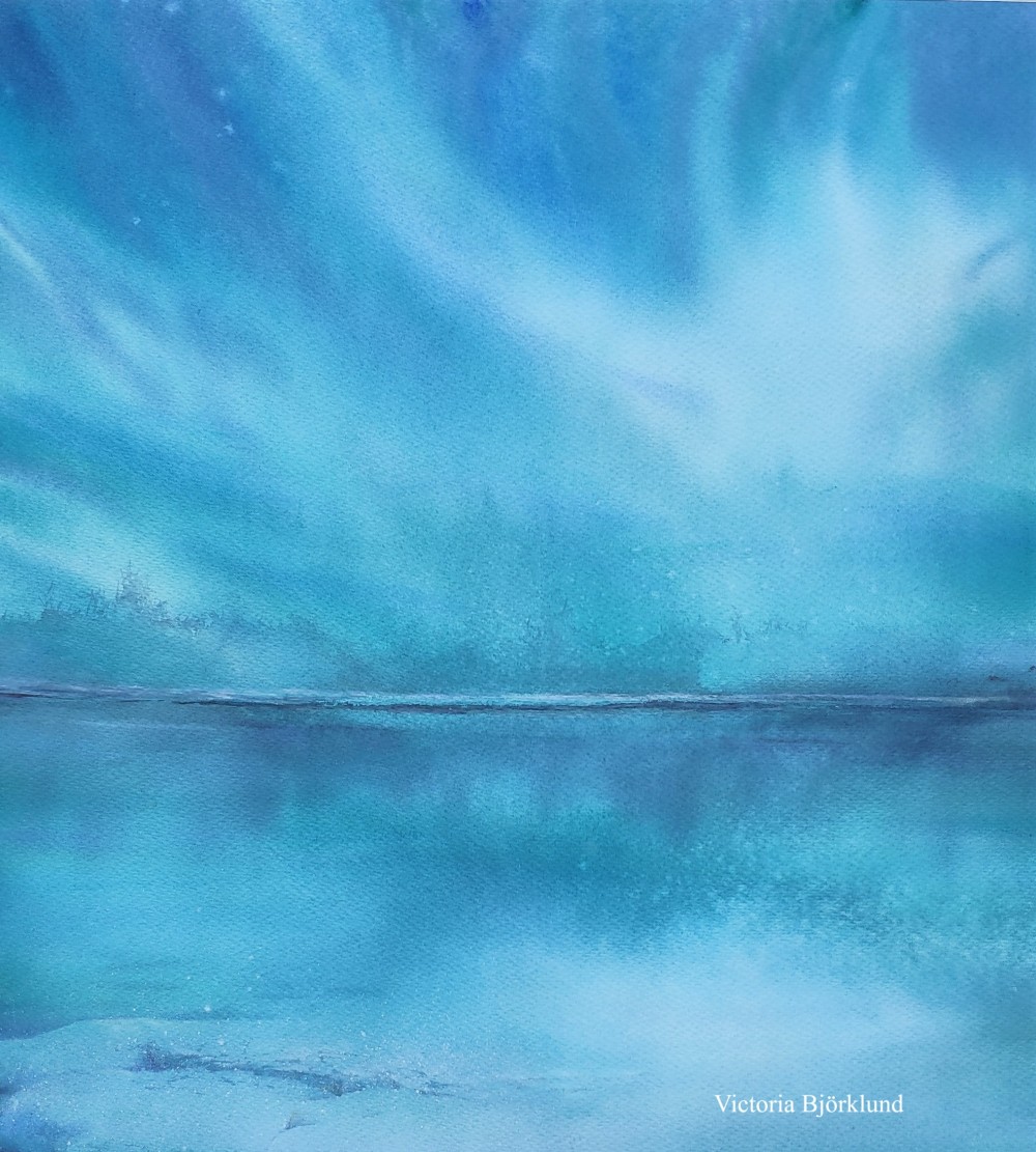 "Beauty of the north", watercolour 56x56 cm