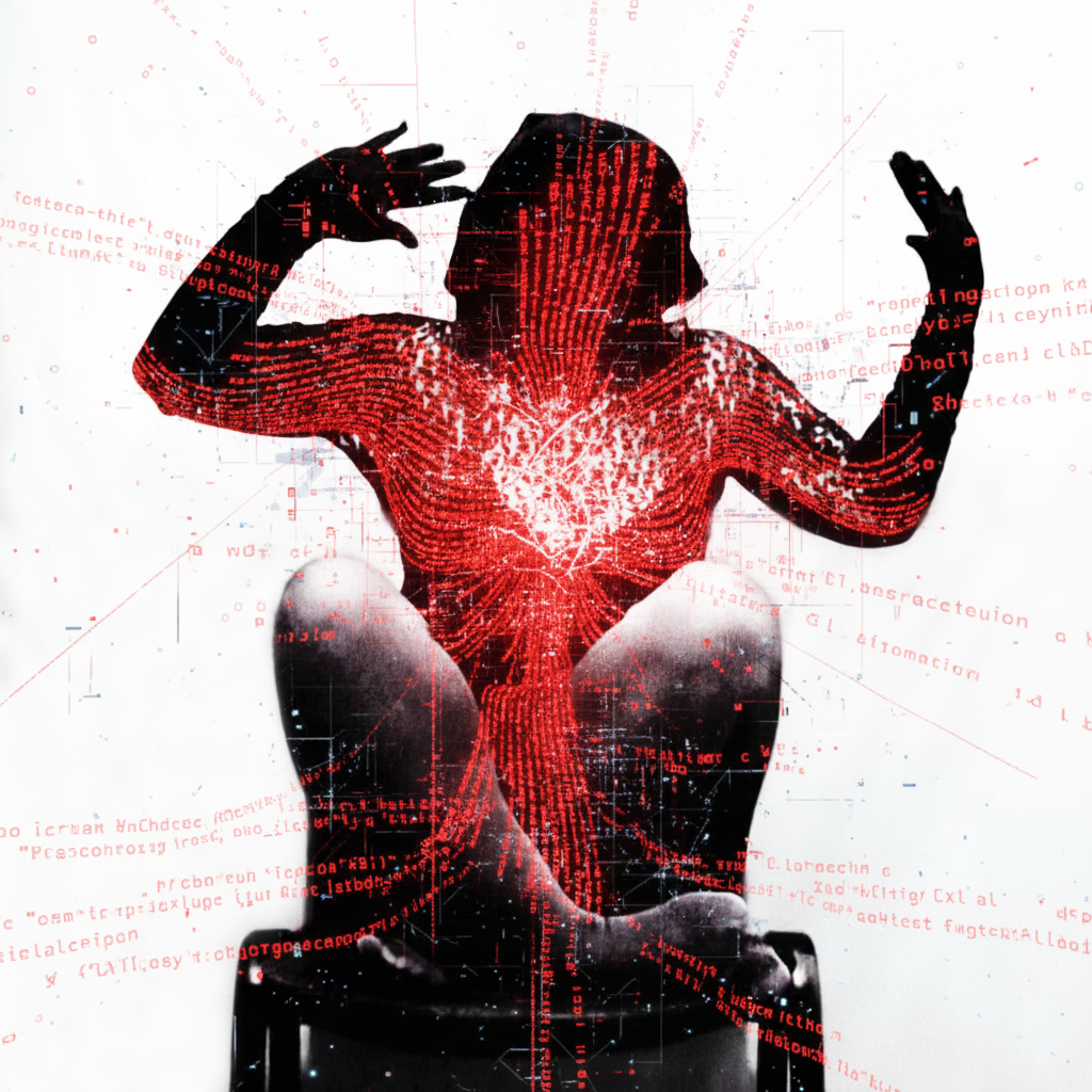 Visheh is a video-performance artist whose work is research-based and focuses on the connection between the body, coding, visual effects, and mythology. With a background in mathematics and physics in high school, a Bachelor’s degree in Islamic Art with a specialization in Persian painting, and a Master’s degree in Art Research, she developed a lasting interest in geometry, structure, and the hidden rules that shape both the human body and chaos.

She began working in video-performance art in 2014, when she started using her own body not just as a subject but as a form of language. For Visheh, the body is a system of emotional, physical, social, and symbolic codes that can be deconstructed, reprogrammed, and reimagined through digital media. Her works often combine body-based performance with code, 3D visual effects, and sound to create immersive experiences that shift between inner reality and mythological abstraction.

She uses mythology—both personal and collective—as a framework to explore themes such as suspension, isolation, memory, predefined social norms, and identity. Her performance practice is deeply connected to research, constantly questioning how the body holds knowledge, how systems encode meaning, and how tradition can be transformed through digital tools.

Since beginning her art career in 2011, Visheh has worked across a wide range of mediums—from traditional techniques like Persian miniature painting and needlework to cutting-edge digital technologies. After earning her Master's degree in Art Research, her practice became increasingly research-driven. She has also published articles and translated books.

Her works have been exhibited internationally in art events, galleries, museums, metaverses, and video art festivals. In 2025, her artwork Lost in DNA was sent to the surface of the Moon—an extension of her ongoing exploration of how the body leaves traces across space, time, and digital memory.

Find out more about Visheh in her CV: