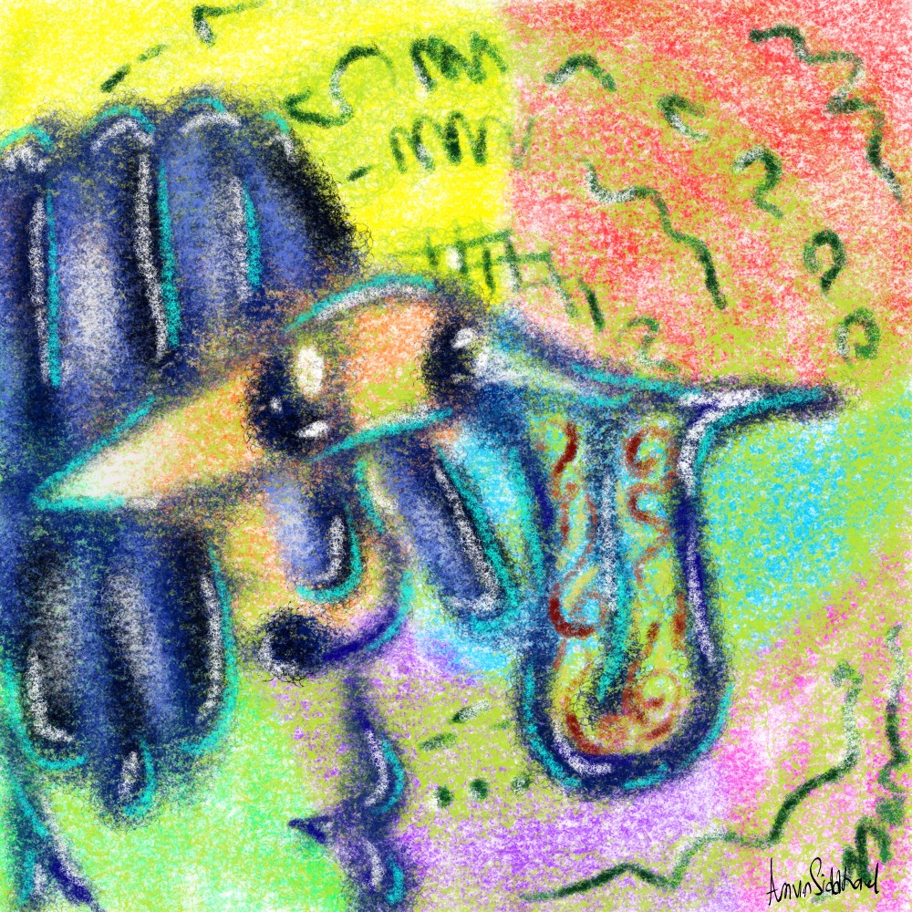 Digital artwork of a process of automation