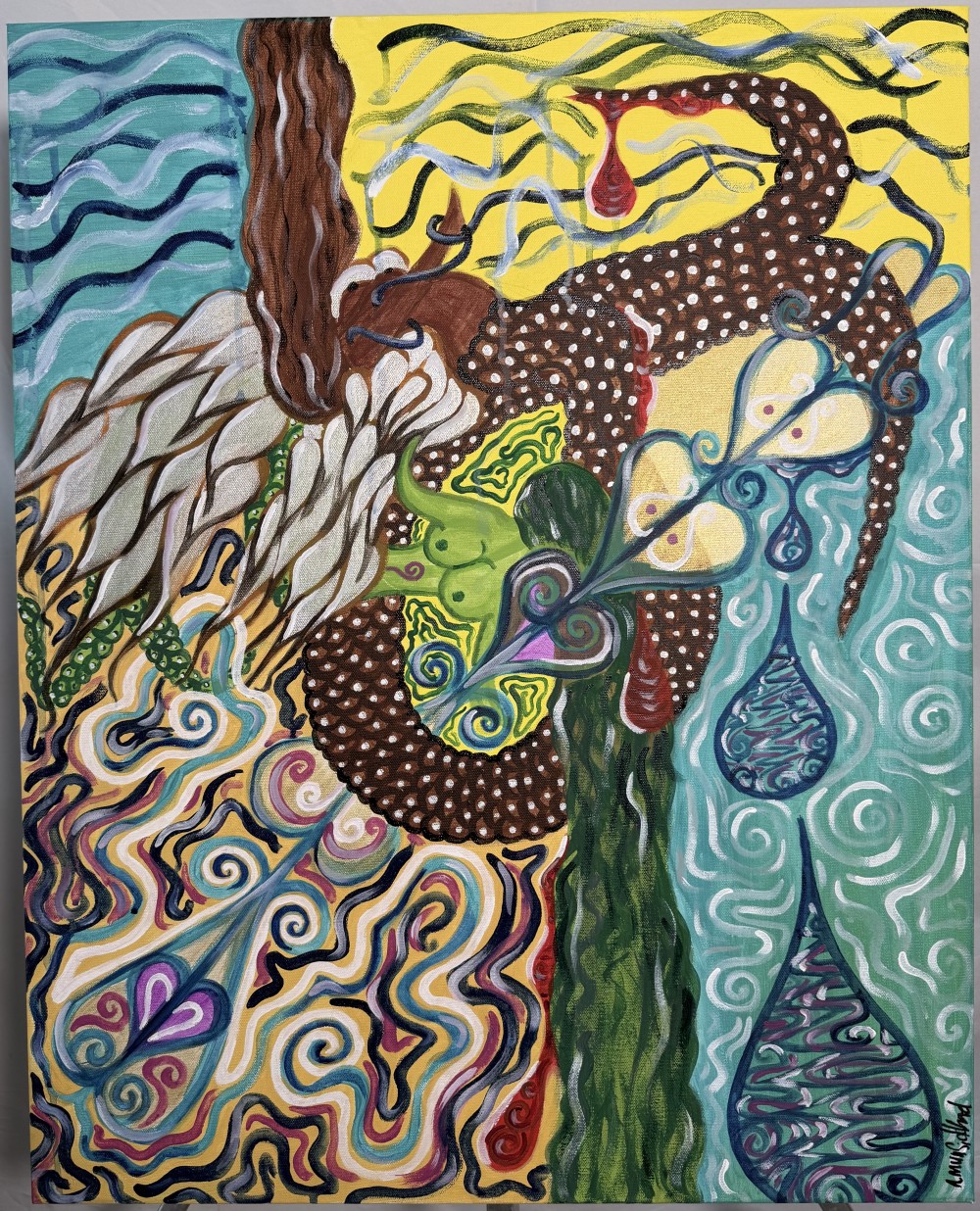 A symbolic language of two Goddesses Tyche and Nike Portrayed in the yin and yang of life through a process of automation