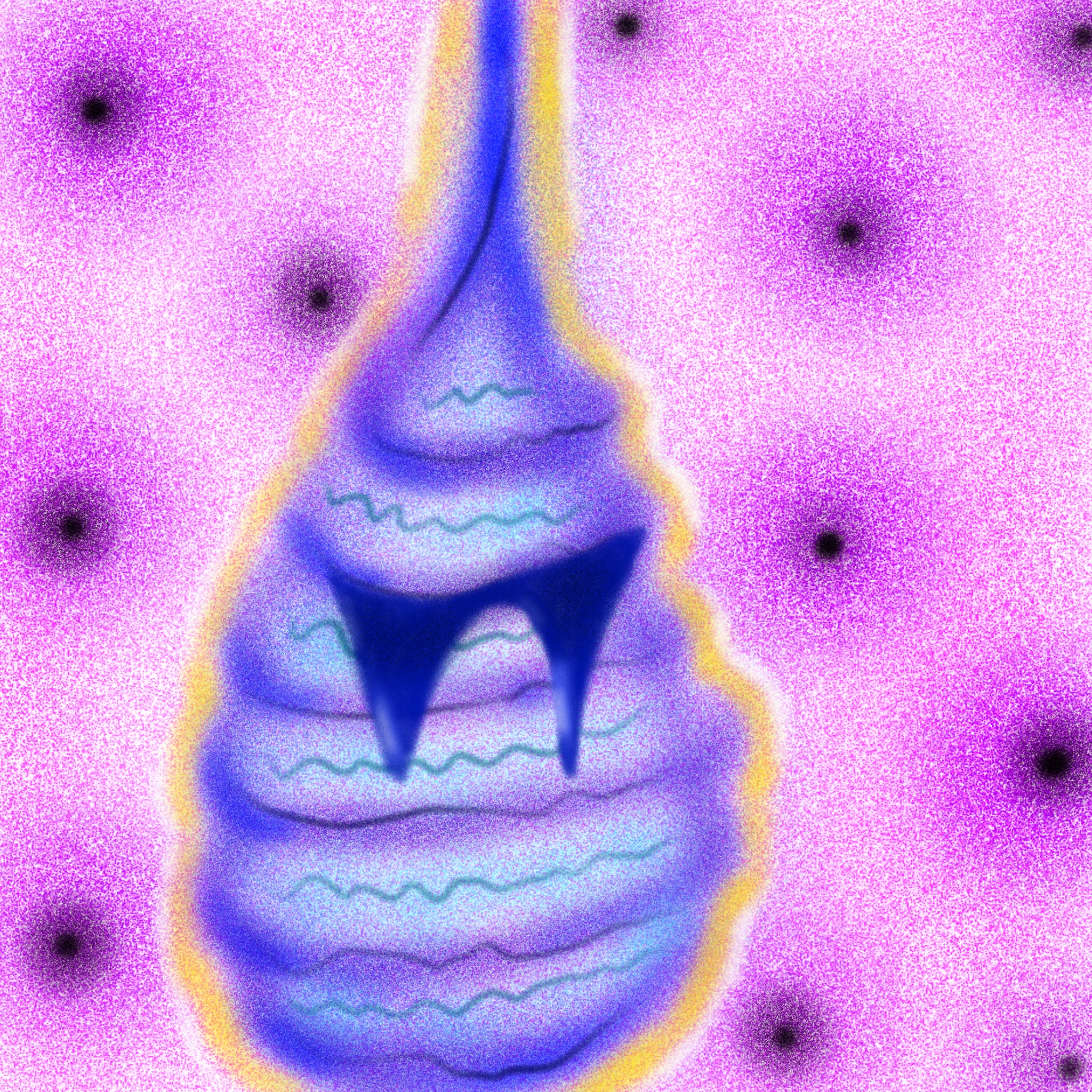 “My work is devoted to the exaltation of goddesses and the exploration of the psyche. Through intuitive and automatic painting, I translate inner visions into symbolic forms, drawing from mythology, spirituality, and the subconscious. Each piece serves as both revelation and exploration an attempt to give shape to the sacred feminine and the hidden depths of the mind.”