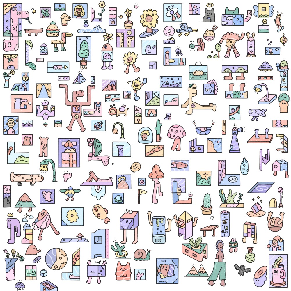 A visual diary of the past nine months, a slow, personal journey told through drawings

Each piece was created gradually over time, with every line capturing a small fragment of a moment along the way