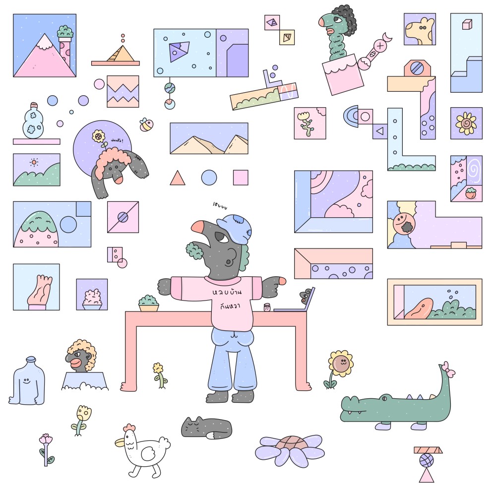 The artwork in my portfolio, submitted for my master's degree application, reflects my overall design philosophy and personal color palette

Artwork by yeemaffffff (Krit Jinda) Illustration

Kind: PNG image
Dimensions: 4000 × 4000
Color space: RGB
