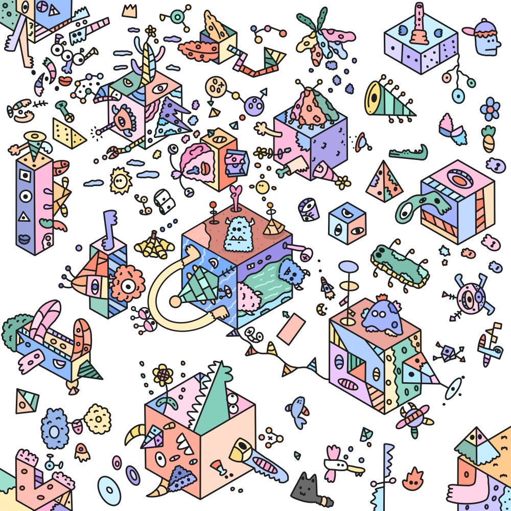 This piece is drawn from the events of this past week, moments I first recorded in my diary and later transformed into artwork

Each element in the composition reflects something I experienced along the way

It was a week filled with many different encounters, and this work brings those scattered moments together into a single visual form