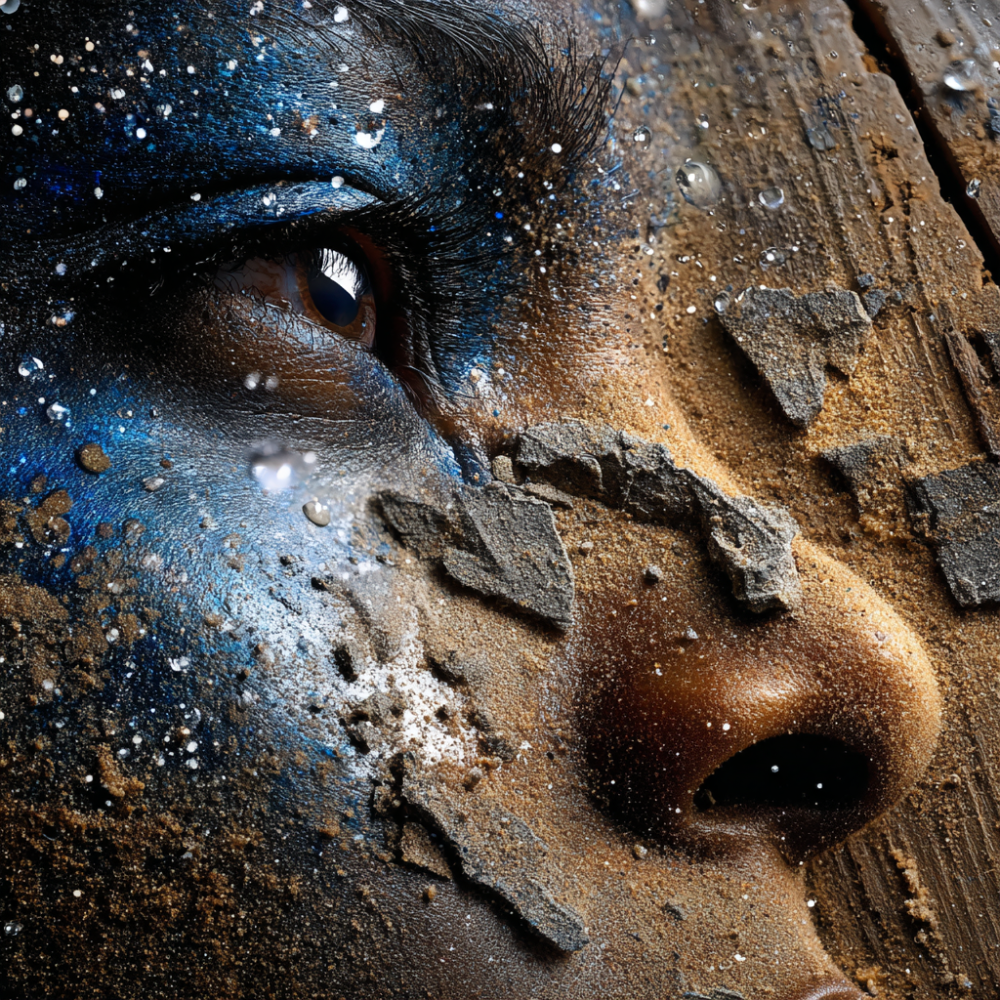 The eye that outlasts. A close study of vision marked by time. Wood grain splits, verdigris oxidation pools in the iris, gold flecks catch light like ancient ore. This is the witness mark: the craftsman's signature left on aged materials, and the eye that has seen enough to document what survives.

Medium: AI-generated digital art
Available sizes: 20" × 20", 24" × 24", 36" × 36"
Print options: Aluminum metal print or acrylic face-mount
Edition: Limited to 25 numbered prints