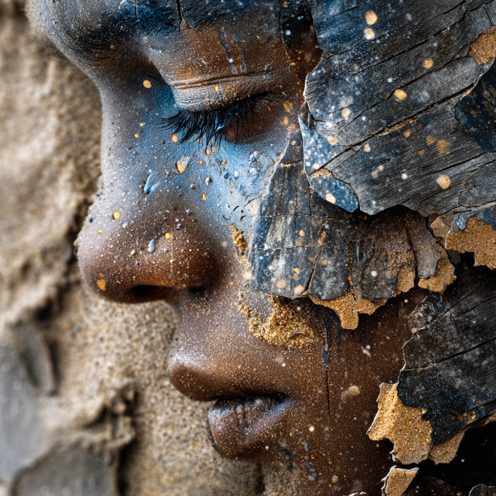 When gold leaf fractures, it doesn't lose value. It gains authentication. The cracks prove it's real, aged, earned. Art conservators know: the breaking of precious things reveals what's structurally true beneath the gilding. This is fracture as verification, beauty as evidence of time survived.

Medium: AI-generated digital art
Print options: Aluminum metal print or acrylic face-mount
Edition: Limited to 25 numbered prints